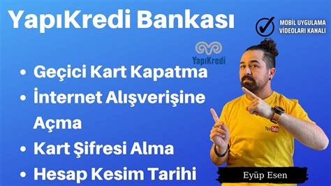 Yapı Kredi İnternet Alışverişine Açma